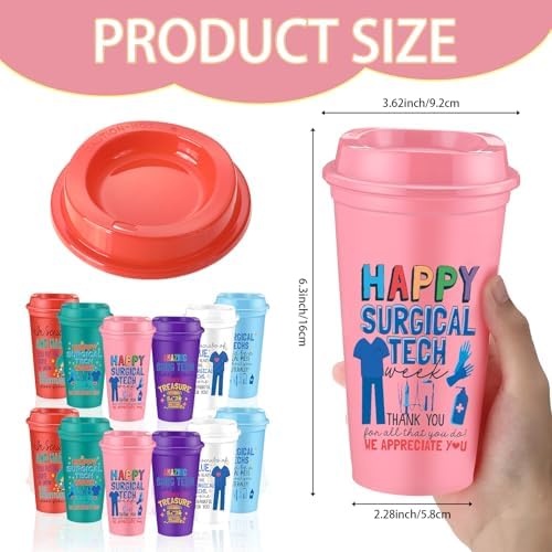 SiliFine 12 Pcs Christmas Surgical Tech Gifts Bulk 16 oz Surg Tech Tumblers - Image 2