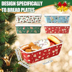 40 Sets Christmas Loaf Pan with Lid Paper Disposable Baking Pans - Image 2