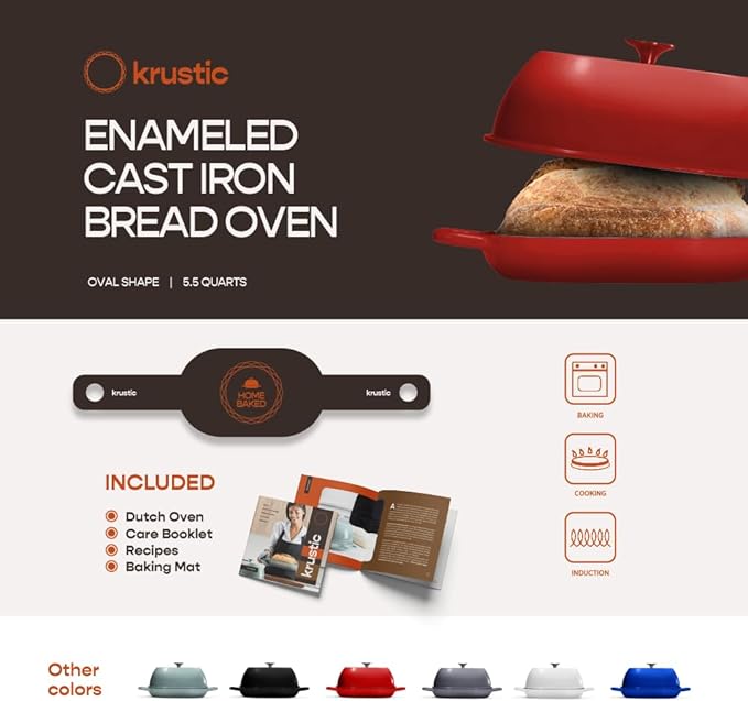 Krustic Enameled Cast Iron Dutch Oven - Image 4