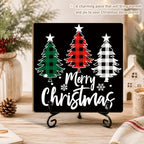 Romantic Merry Christmas Decor Wood Plaque with Support Stand - Image 4