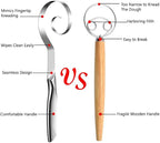 Seamless Danish Dough Whisk -10" Stainless Steel Dutch Bread Dough Whisk Tool - Image 3