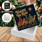 Christian Christmas Decor, Tonight We Ride Wooden Sign Bible Story Decor - Image 2
