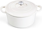 E-far Dutch Oven Pot with Lid, 5 Quart Enameled Cast Iron Round Dutch Oven by E-far
