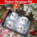 Christmas Enamel Mug Set of 9, 12 oz Hot Cocoa Mini Coffee Mugs Bulk, Novelty Holiday Set, Stocking Stuffer Gift for Kids, Women, Friends, Coworkers, Family - Image 6