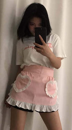 CRB Fashion Waist Apron Kitchen Cooking Restaurant Cotton Bistro Half Aprons - Image 3