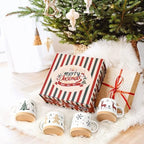 Maustic Christmas Mugs Set of 4, Holiday Coffee Mugs with Festive Christmas Themed Design, Hot Chocolate Hot Cocoa Cups, Family Gifts, 14 Oz - Image 5