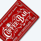 Vintage Metal Sign - Coffee & Tea Bar Decor - Christmas & Hot Cocoa Station - 8 x 12 Inch - Image 3