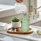 16Oz Green Glass Soap Dispenser - Image 3