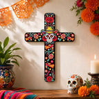 Day of The Dead Decorations - 2PCS Dia de Los Muertos Cross Wall Decor - Image 6