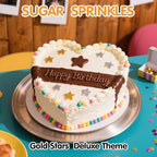 Edible Gold Stars Sprinkles for Cake Decorating,130g Star Candy for Baking - Image 2