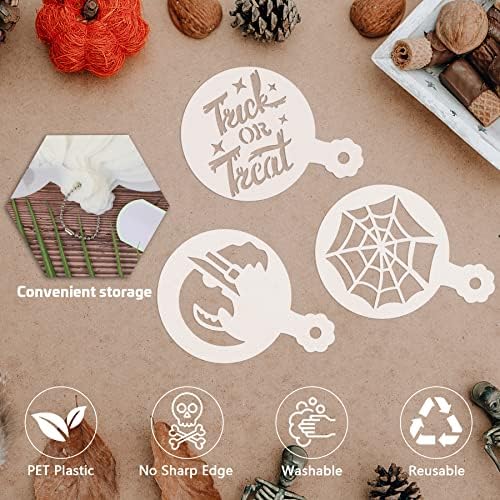 JULBEAR 36Pcs Halloween Cookie Stencils Reusable Cake Baking Mold Tools - Image 3