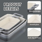 KOOV Bakeware Set, Ceramic Baking Dish, Rectangular Baking Pans - Image 2