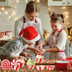 SANNIX 450pcs Red and White Christmas Cupcake Liners, Xmas Candy Baking Cups Cupcake Wrappers Paper Wraps Muffin Liners for Christmas Holiday Birthday Party Candy Cake Decorations Supplies - Image 3