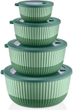 Mixing Bowls with Lids, 8-Piece Airtight Leak-Proof Nesting BPA-Free Bowl Set by Unknown