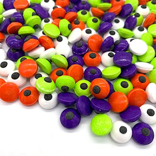 GEORLD 4 Colors Candy Eyeballs Eyes Cake Cupcake Toppers Halloween Cookie Dessert Sprinkles Decorations（Orange/Green/Purple/White）2.8 Ounce - Image 4