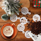 JULBEAR 36Pcs Christmas Stencils Reusable Cookie Cake Coffee Baking Molds - Image 4