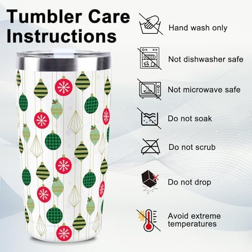 Christmas Gifts for Women 2025, 20 oz White Stainless Steel Christmas Coffee Tumblers with Lid and Straw, Insulated Coffee Travel Mug, Best Xmas Themed Gifts for Women Men Girls Teachers Coworkers - Image 6