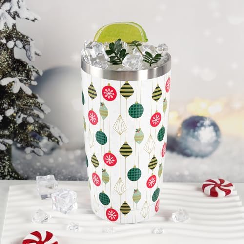Christmas Gifts for Women 2025, 20 oz White Stainless Steel Christmas Coffee Tumblers with Lid and Straw, Insulated Coffee Travel Mug, Best Xmas Themed Gifts for Women Men Girls Teachers Coworkers - Image 3