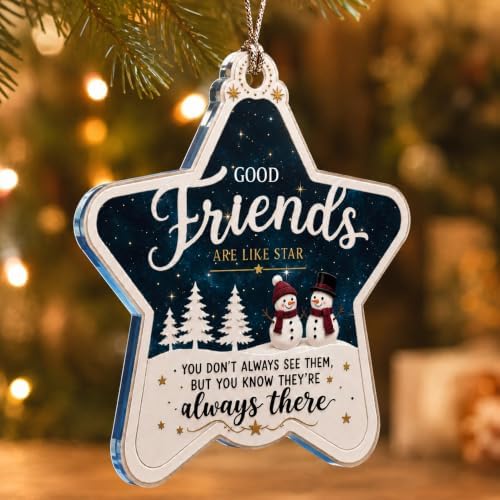 Best Friend Christmas Ornament, Friendship Ornament with Inspirational Quote, Friends Ornament for Christmas Tree, for Friends Women, Friendship Keepsake - Image 6