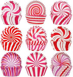 SANNIX 450Pcs Pink Cupcake Liners, Pink Red White Cupcake Wrappers Paper Wraps Muffin Liners for Wedding Birthday Valentines Day Party Candy Cake Decorations Supplies by SANNIX