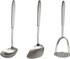 304 Professional Potato Masher, Stainless Steel Cooking Utensils Set, Mirror by Unknown