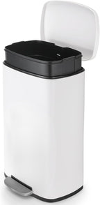 8 Gal Kitchen Trash Can, 30L Recycling or Garbage Bin, Brushed Stainless Steel by ComfyCorner