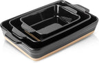 HVH Baking Dish Set, 9x13 Baking Dish, Ceramic Lasagne Pan Deep, Large by HVH