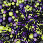 Green & Black & Purple Spiders Sprinkles Mix Size Halloween Themed Cake Decorations Cupcake Toppers Perfect for Wedding Valentine Supplies 4.58OZ - Image 2