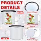 Chengu 12 Pack Enamel Coffee Mugs Green Christmas Cups, 12 oz Holiday - Image 5