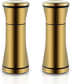 Kyraton Gold Salt and Pepper Shakers, Titanium Plating Stainless Steel Salt and by Kyraton