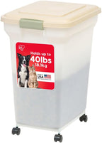 IRIS USA Airtight Dog Food Storage Container, WeatherPro, Removable Wheels by IRISUSA
