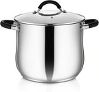 P&P CHEF 9.5" Stainless Steel Large Stock Pot by PPCHEF