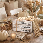 4pcs Thanksgiving Table Decor Blessed Grateful Thankful Book Sign - Image 5