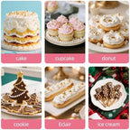 Edible Pearl Sprinkles for Cake Decorating,Christmas White Gold Pearls Mix - Image 6