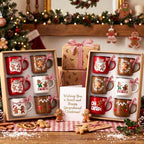12Pcs Christmas Gingerbread Man Mugs Bulk 10oz Winter Hot Cocoa Mug - Image 2