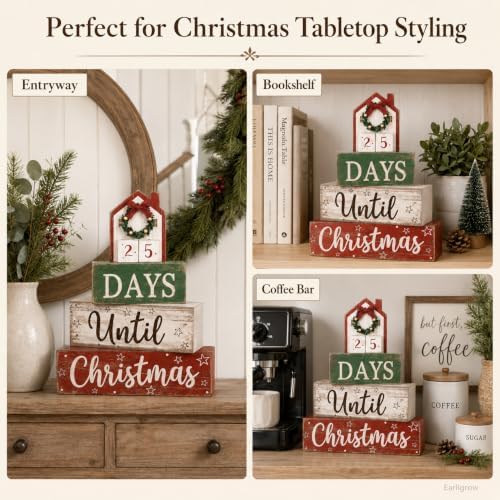 Christmas Countdown Decorations Indoor, Christmas Table Decor for Home - Image 6