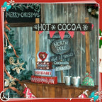 Moucuny 4 Pcs Hot Cocoa Wooden Signs Winter Christmas Farmhouse Decor - Image 6