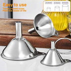 Kitchen Funnels for Filling Bottles, YGDZ 3pcs Small/Medium/Large Food Grade - Image 5