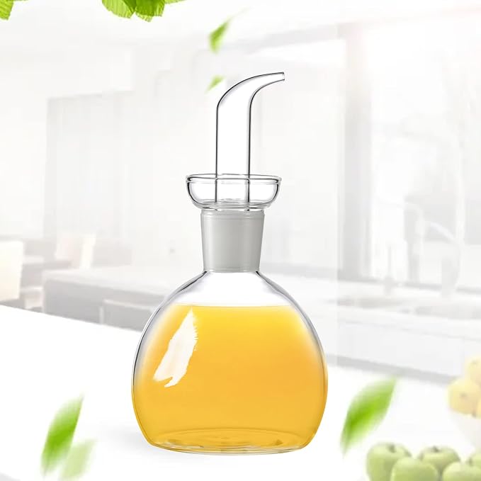 ELETON Cylindrical 16 oz Olive Oil Dispenser Bottle Glass - Image 4