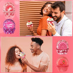 SANNIX 450pcs Valentine's Day Cupcake Liners, Red Pink Love Baking Cups Cupcake Wrappers Paper Wraps Muffin Liners for Valentines Day Wedding Birthday Party Candy Cake Decorations Supplies - Image 4