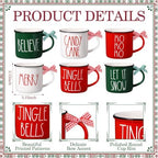 6 Pcs Christmas Mugs Bulk 10oz Winter Hot Cocoa Mug - Image 3