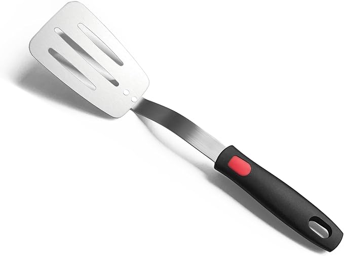 Stainless Steel Spatula, Flexible Metal Slotted Turner by XiaoZuHomeKitchen