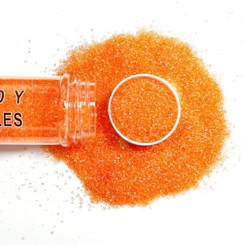 Edible Orange Sanding Sugar Sprinkles 142g/ 5.01oz Edible Sugar Crystals, Baking Cake Decorations Ice Cream Toppings and Cookie Decorating for Wedding Parties Valentines Halloween Christmas - Image 2