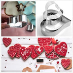 5PCS Large Heart Cookie Cutter 5" 3.78" 3.1" 2.35" 1.61" Heart Cookies Molds Stainless Steel Cutter Set for Mother's Day, Father's Day, Valentine's Day - Image 4