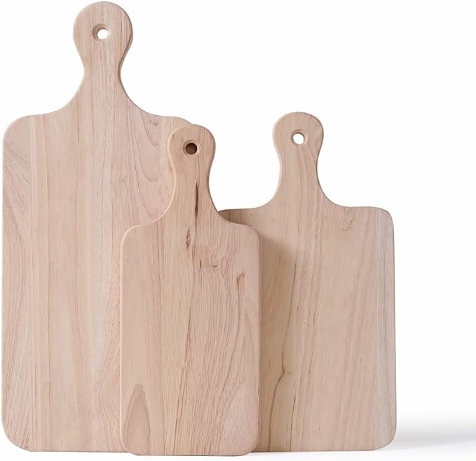 LZMS 4-Pack 13 1/2"x 7 1/2" Wood Serving Boards Set | Unfinished Wood Crafts - Image 5