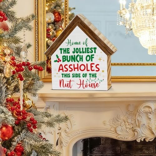 Funny Christmas Decorations, Home of the Jolliest Bunch of Assholes - Image 4