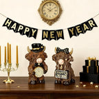 2 Pcs Happy New Year Highland Cow Figurines Decor, New Year Gifts - Image 6