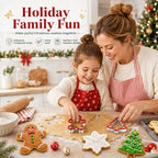 Crethinkaty 3 PCS Christmas Cookie Cutter Set,Gingerbread Man,Snowflake,Christmas Tree Shape with Soft PVC Edge Xmas Cookie Cutters for Baking - Image 5