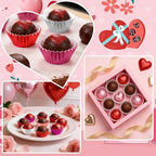 400Pcs Valentine's Day Mini Foil Cupcake Liners Red Pink Silver - Image 6