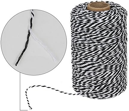 Tenn Well 656ft Black White Cotton Bakers Twine for Baking Crafts - Image 2